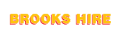 Brooks Hire logo with a yellow background
